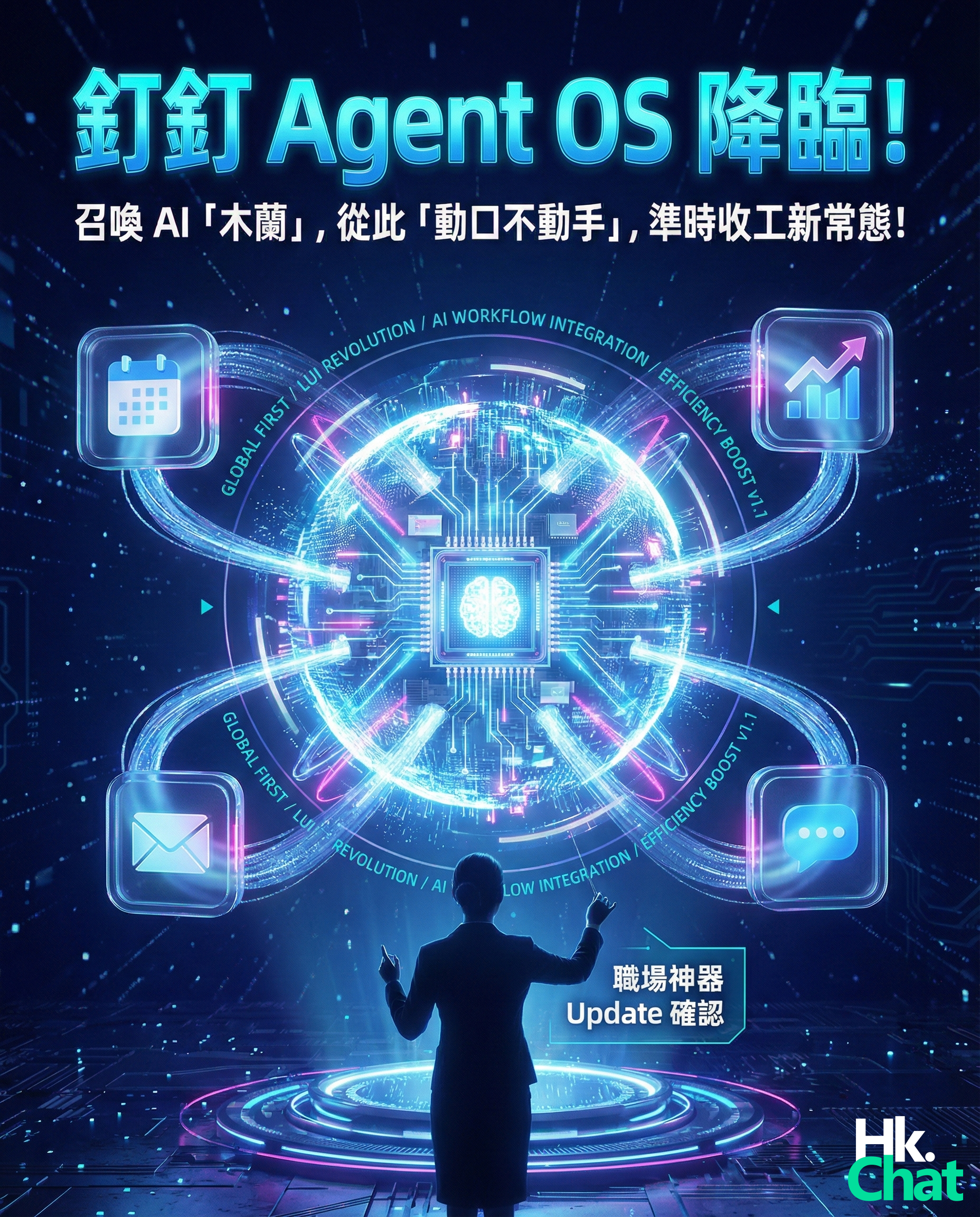 【職場神器】釘釘又搞大動作？全球首個「Agent OS」登場！教你點樣用盡 AI 1.1 版本「木蘭」提早收工！